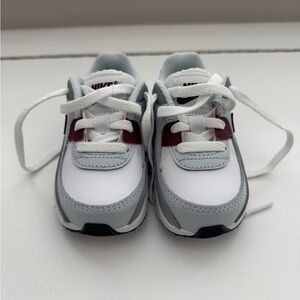 Nike Air Max 90 white, gray and maroon Size 5c
